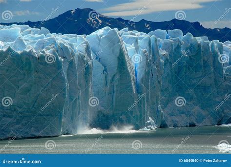 Collapse on the Perito Moreno Glacier. Stock Photo - Image of caving ...