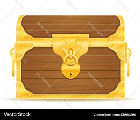 Vintage wooden chest with stock Royalty Free Vector Image