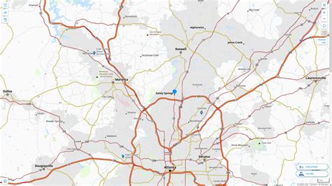 Sandy Springs Georgia Map and Sandy Springs Georgia Satellite Image