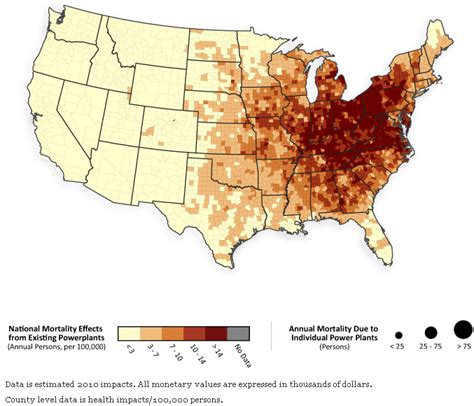 Air Pollution by Location and Incremental Effect from Coal Plants ...