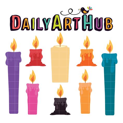 Day of the Dead Candles Clip Art Set – Daily Art Hub // Graphics ...