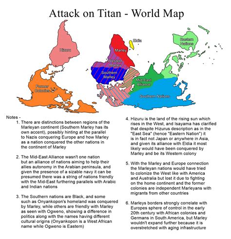 Attack on Titan World Map (Assumption & Revised) : r/titanfolk