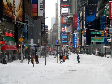 Winter Snow Storm New York City 12/26/10 Times Square Public Domain ...