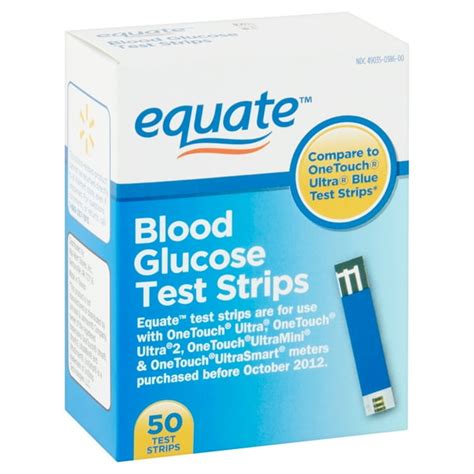 Equate Blood Glucose Test Strips, 50 count - Walmart.com - Walmart.com