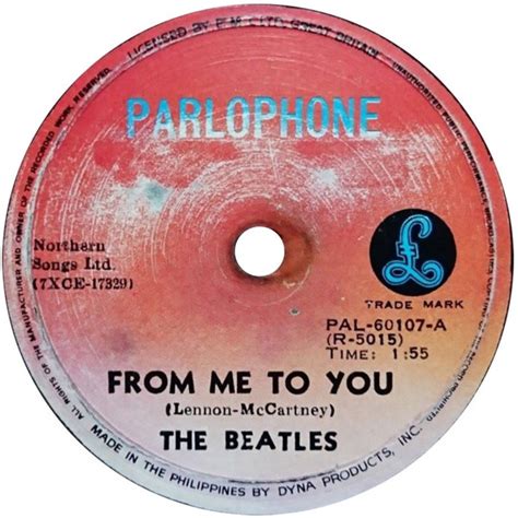 The Beatles – From Me To You / Thank You Girl (1963, Shellac) - Discogs