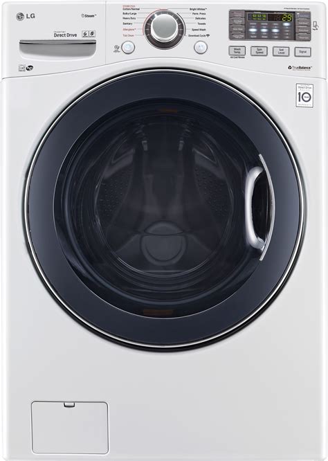 LG WM3570HWA 27 Inch 4.3 cu. ft. Front Load Washer with 12 Wash Cycles, 1,300 RPM, Steam Cycle ...