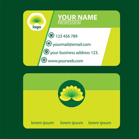 simple green lime business card 10384090 Vector Art at Vecteezy