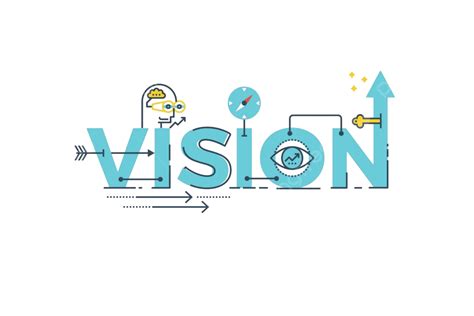 Vision Word Lettering Leadership View Illustration Vector, Leadership, View, Illustration PNG ...