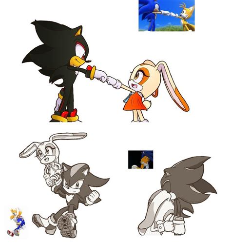 Shadow and cream/sonic and tails (I don't ship them but this is soo ...