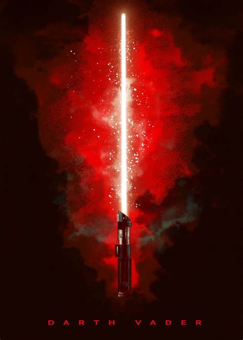 Official Star Wars Character Lightsabers Darth Vader #Displate artwork by artist "Star War ...