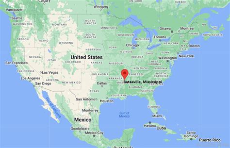 Where is Batesville, MS, USA? | Location Map of Batesville, Mississippi