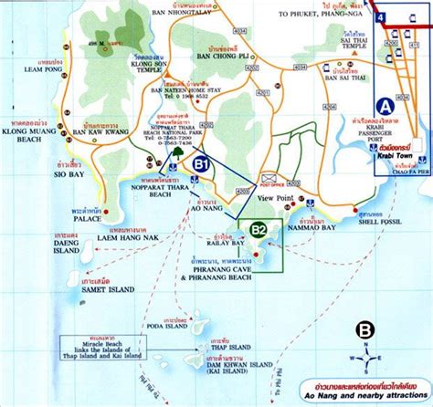 Krabi Tourist Attraction Map | Krabi resort, Thailand tourist, Krabi hotels