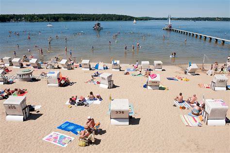 Busy beach at Strandbad in Wannsee in Berlin Germany | iain masterton ...