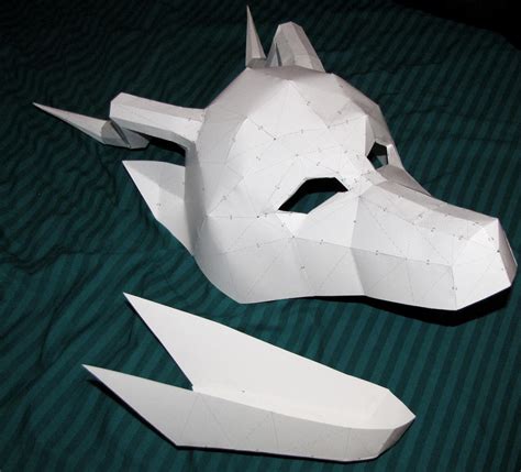 Paper Dragon Mask by chickentech on DeviantArt