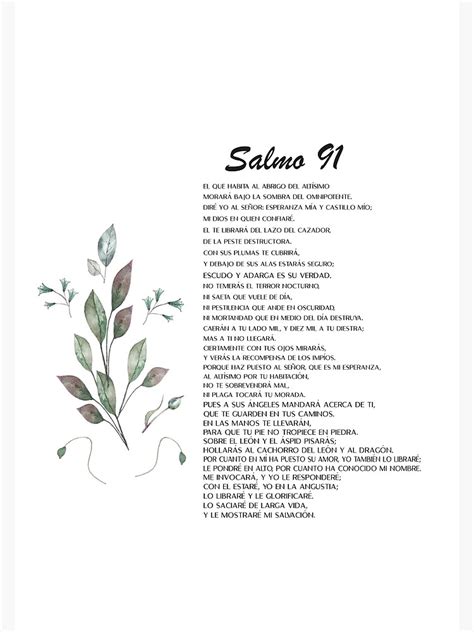 Salmo 91, Spanish Bible Verse Poster | ubicaciondepersonas.cdmx.gob.mx