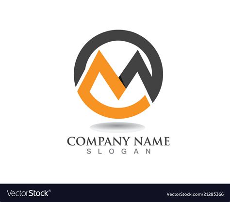 M letter logo business template icon Royalty Free Vector