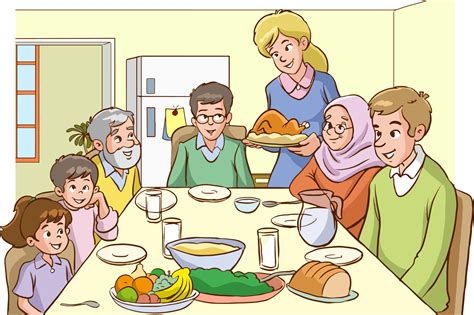 Family Clipart Happy Cartoon Big Family With Many Chi - vrogue.co