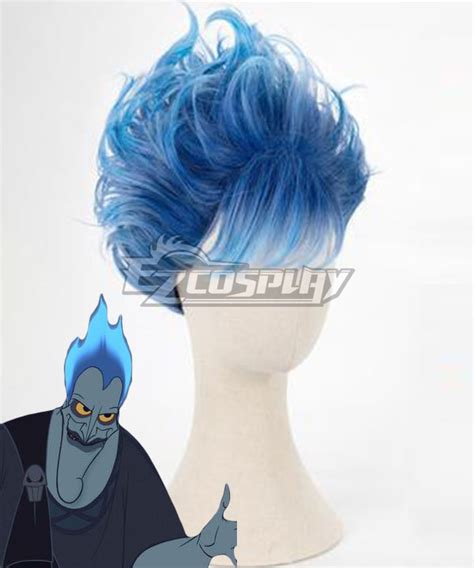 Disney Hercules Hades Blue Cosplay Wig