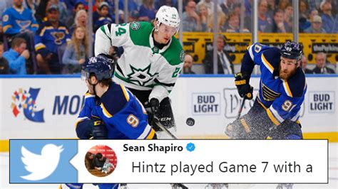 Stars forward Roope Hintz played through a painful injury in Game 7 ...