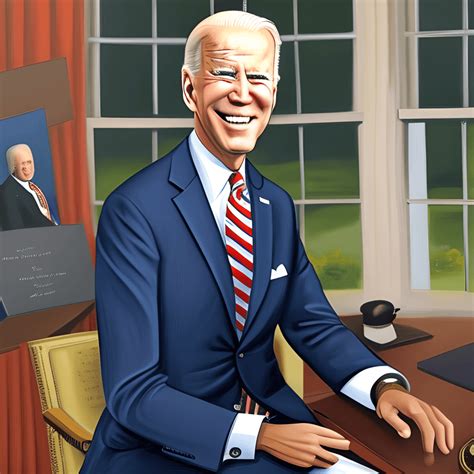 Joe Biden in the Oval Office · Creative Fabrica