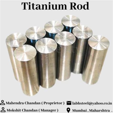 Silver Titanium Alloy Rod, For Manufacturing, Single Piece Length: 6 meter at Rs 1800/kg in Mumbai