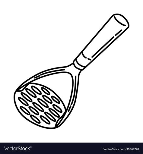 Potato masher icon doodle hand drawn or outline Vector Image