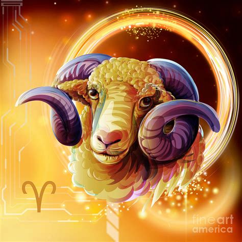 Horoscope Signs-Aries Digital Art by Peter Awax - Fine Art America