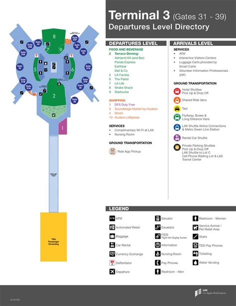 Los Angeles Airport(LAX) Terminal Maps, Shops, Restaurants, Food Court 2024