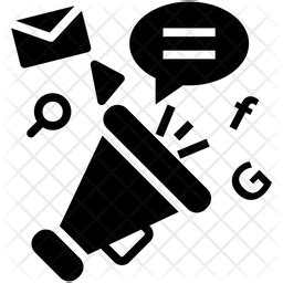 Digital Marketing Icon - Download in Glyph Style