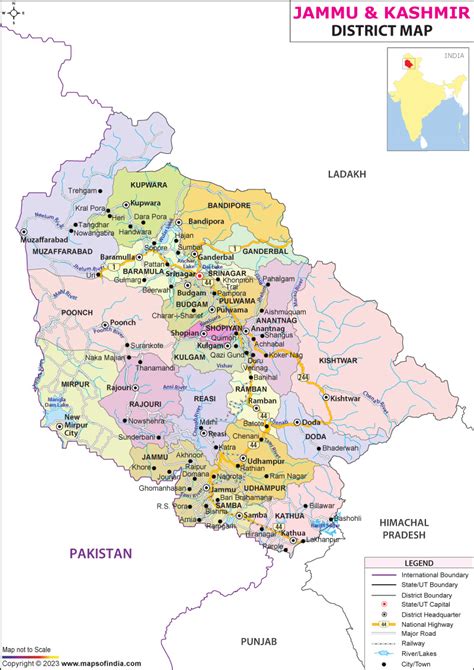 Jammu-And-Kashmir District Map