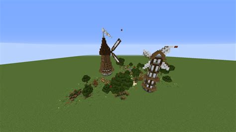 2 Windmill Schematics Minecraft Map