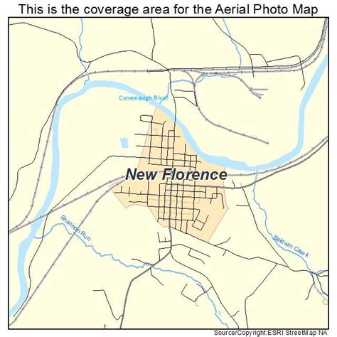 Aerial Photography Map of New Florence, PA Pennsylvania