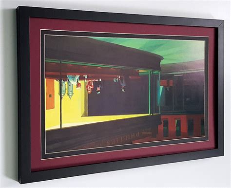 Night Hawks by Edward Hopper Diner Scene Custom Framed Finest - Etsy Sweden