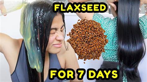 I tried FLAXSEED GEL on my hair for 7 DAYS & THIS HAPPENED! *before & af... in 2021 | Flaxseed ...