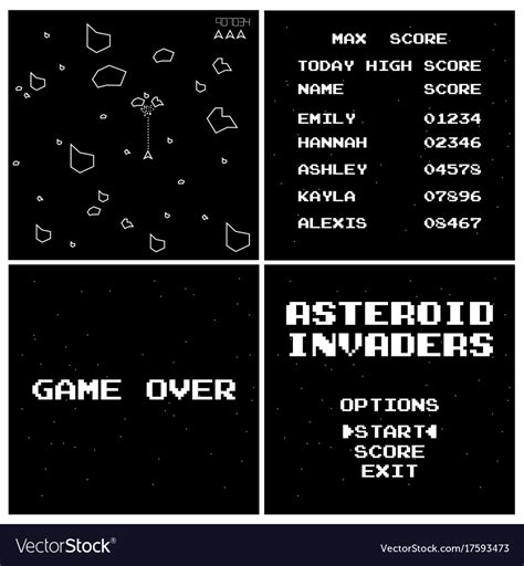 Asteroids Arcade Art