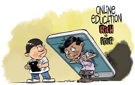 Online Education, Rich Vs Poor - Toons Mag