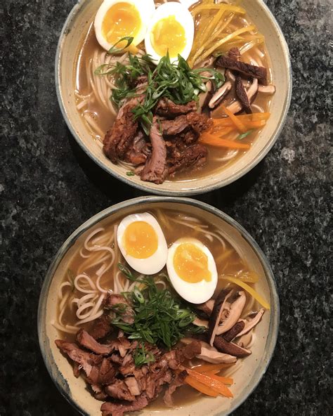 [Homemade] tonkatsu ramen with soft boiled egg and grilled pork : r/food