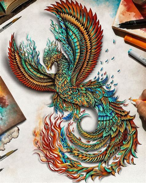 Artist Draws Majestic Creatures Adorned in Colorful Zentangle Patterns