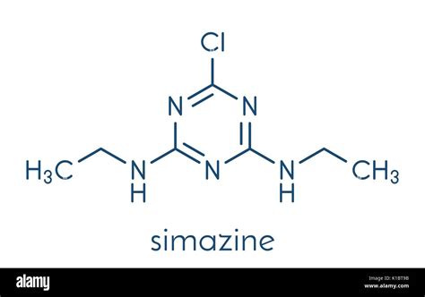 Simazine herbicide molecule. Skeletal formula Stock Vector Image & Art - Alamy