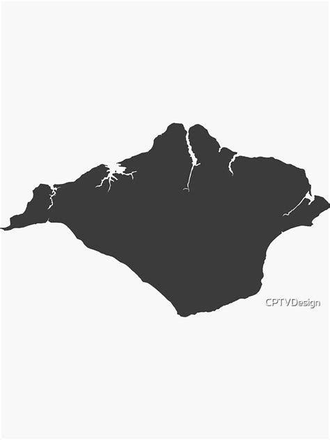 "Isle of Wight Shape" Sticker for Sale by CPTVDesign | Redbubble