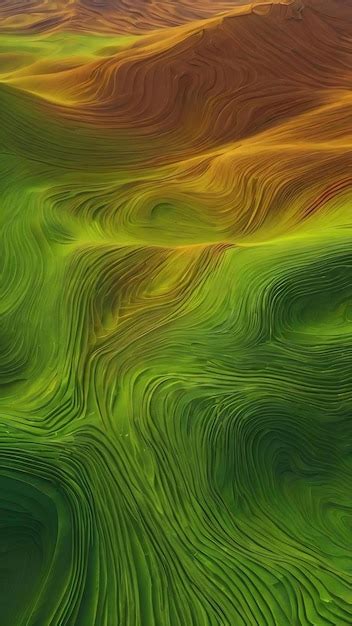 Premium Photo | Abstract green topographic contour lines 3d illustration