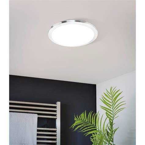 Eglo Competa 1-St Plafón de Techo para Baño LED Blanco y Cromo Luz Regulable 20W 40cm