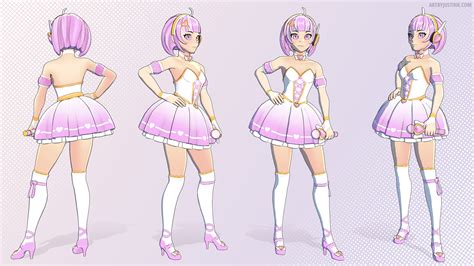 Idol - Cute Anime Pop Star - Custom Unity Shader 3D - TurboSquid 1808655