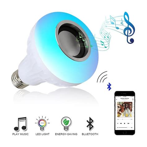 E27 Smart RGB Wireless Bluetooth Speaker Bulb Music Playing Dimmable ...