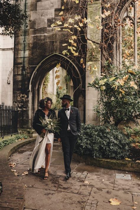 St Dunstan in the East Concrete Jungle Wedding Inspiraiton