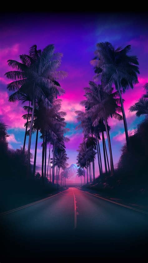 Palm Tree Road iPhone Wallpaper 4K - iPhone Wallpapers