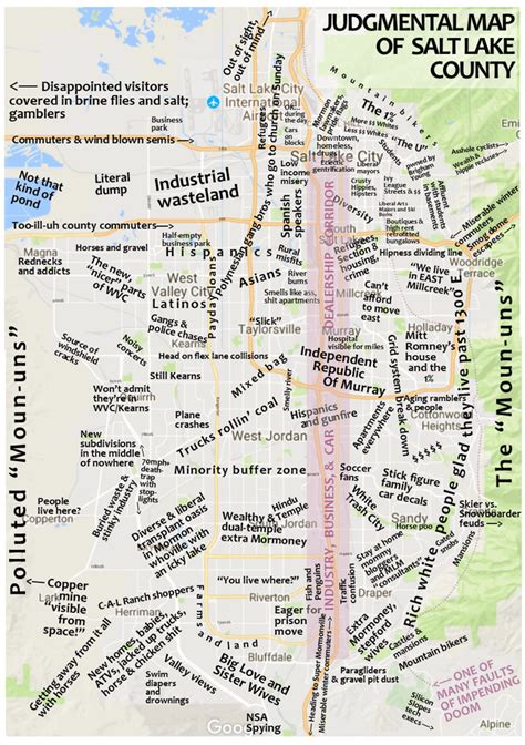 Final Judgmental Map of Salt Lake County (thanks for all the suggestions!) : r/SaltLakeCity