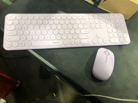 Purple Keyboard and Mouse Wireless, PEIOUS Cute Wireless Keyboard and ...