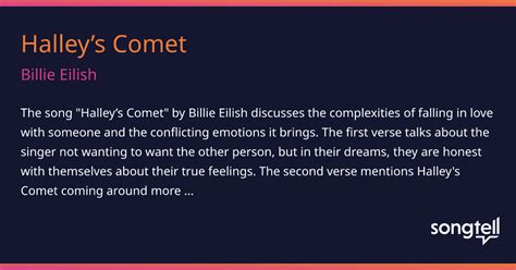 Meaning of Halley’s Comet by Billie Eilish