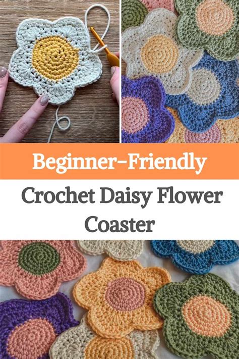 Beginner-Friendly Crochet Daisy Flower Coaster